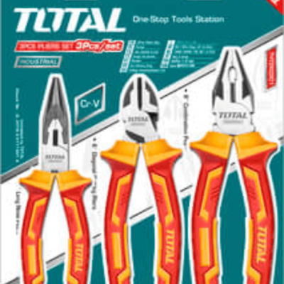 طقم بانسات وقطاعات عدد 3 قطع صناعي معزول كهرباء ماركة TOTAL