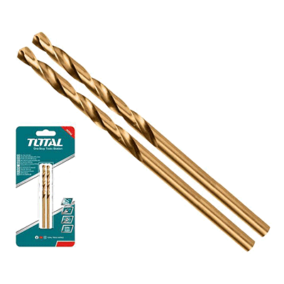 طقم ريشة عدد 2 حديد 3 ملم طول 120 مم سرعات عالية خليط كوبالت صناعي ماركة TOTAL