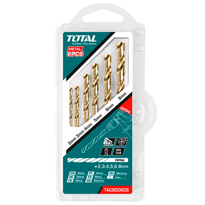 طقم ريشه حديد 6 قطع 2-8 مم موديل TOTAL
