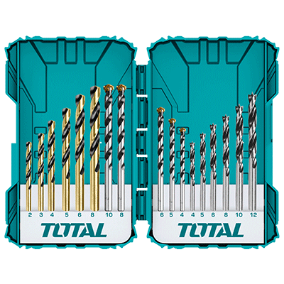 طقم 16 قطعة ريش حديد وباطون و خشب TOTAL