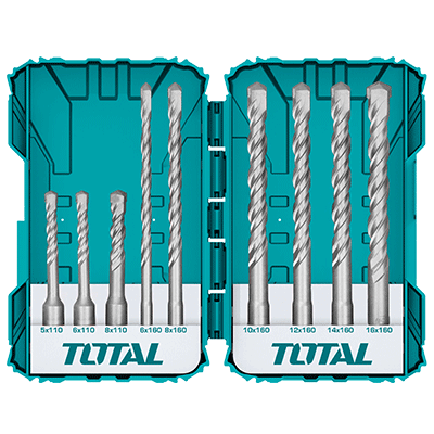 طقم 9 قطعة ريش SDS صناعي TOTAL