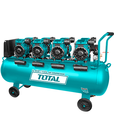 ضاغط 150 ليتر صامت 4 محرك 1200 واط صناعي ماركة TOTAL