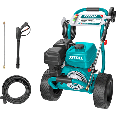 مغسل صناعي 282 بار بنزين 8.5 حصان تصريف 13.5 ليتر/د مع اكسسوارات حديث ماركة TOTAL