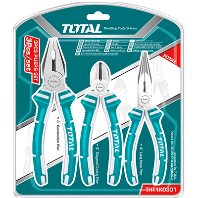 طقم 3 قطع بانسة 8 ً و قطاعة 6 ً و زردية 6 ً على كرت TOTAL