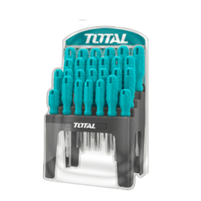 طقم مفكات 26 قطعة على ستاند ماركة TOTAL