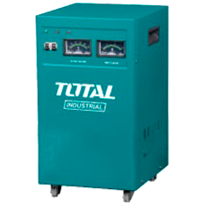 منظم رافع جهد سيرفو 10KVA من 110 الى 250 KVA ماركة TOTAL مع حماية من الارتفاع والانخفاض 184+246 +-4% مع ميزة تأخير +بايباس