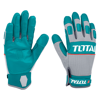 كف ميكانيكي مطاط XL (ميكرو فيبر) ماركة TOTAL (صناعي) Mechanic Gloves