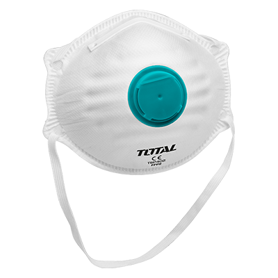 كمامة بيضاء مع صمام كربون 4 طبقات TOTAL