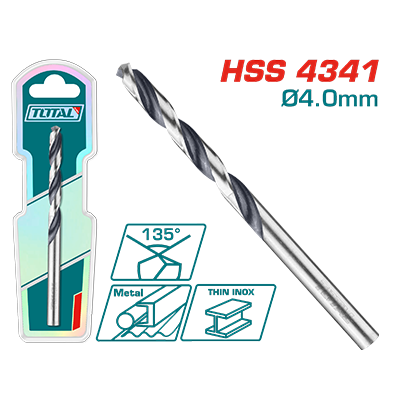 ريشة طراز HSS4341 قياس 4 مم عدد 1 على كرت ماركة TOTAL