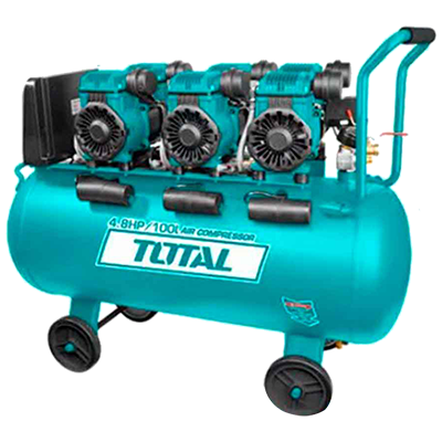 ضاغط 100 ليتر صامت 3 محرك 1200 واط صناعي ماركة TOTAL