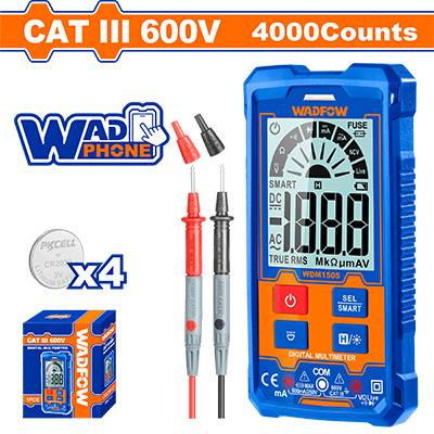 افومتر AC/DC 600 فولت مع مقاومة حتى 1200 اوم WADFOW