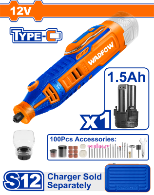 جلخ محوري بطارية 12 V نوع TYPE-C م بطارية 1.5 A بدون شاحن ماركة WADFOW